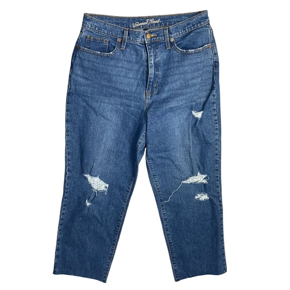 Universal Thread Women's Jeans Vintage Straight Distressed Size 12